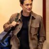 Buy Darren Barnet Chicago Fire John Frost Brown Suede Trucker Jacket