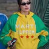Buy Hailey Bieber Marty Supreme Yellow and Green Jacket