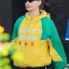 Shop Hailey Bieber Marty Supreme Yellow Hooded Jacket
