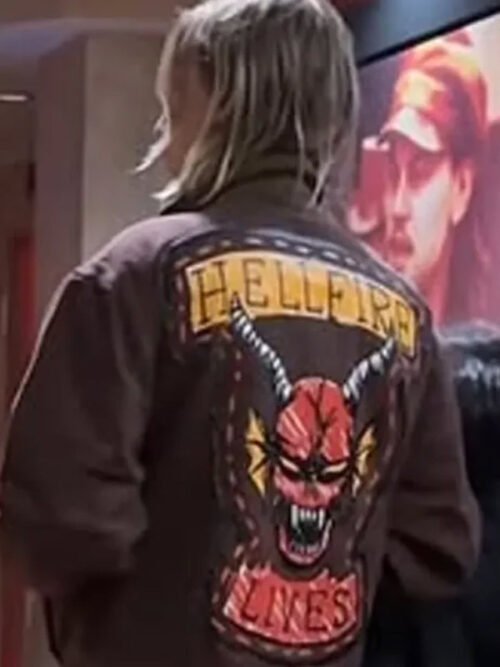 Shop Jamie Campbell Bower Stranger Things Tv Series Brown Jacket