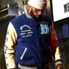 Buy LeBron James 60 Motown Blue and Beige Varsity Jacket
