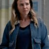 Buy Lyla Novak Chicago Fire Jocelyn Hudon Blue Denim Bomber Jacket
