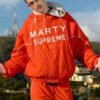 Shop Marty Supreme Timothee Chalamet Orange Hooded Jacket