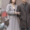 Buy Melissa Barrera The Copenhagen Test Michelle Grey Wool Coat