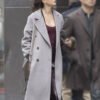 Shop The Copenhagen Test Melissa Barrera Grey Coat