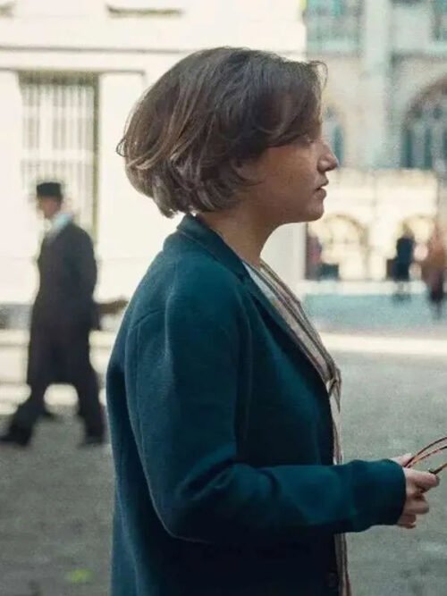 Shop Mia McKenna-Bruce Agatha Christies Seven Dials Blue Blazer