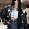 Shop Camilla Araújo Paris Fashion Week Black Cropped Leather Jacket