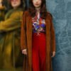 Buy Emilia Clarke Ponies 2026 Bea Brown Suede Coat