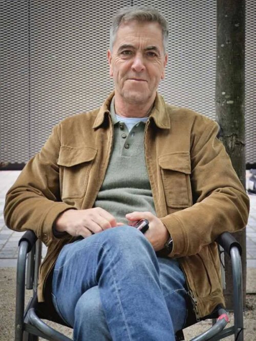 Shop James Nesbitt Run Away 2026 Simon Greene Brown Corduroy Jacket