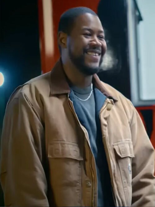 Shop Shrinking S03 Sean Brown Cotton Jacket