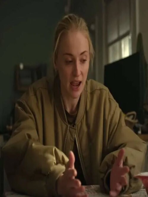 Shop Sophie Turner Movie Steal Zara Dunne Beige Jacket