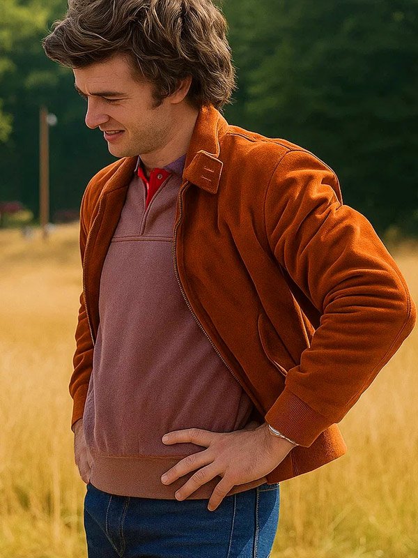 Shop Stranger Things S05 Joe Keery Suede Jacket