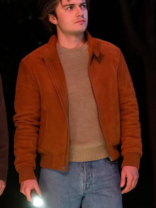Buy Stranger Things Joe Keery Brown Suede Jacket