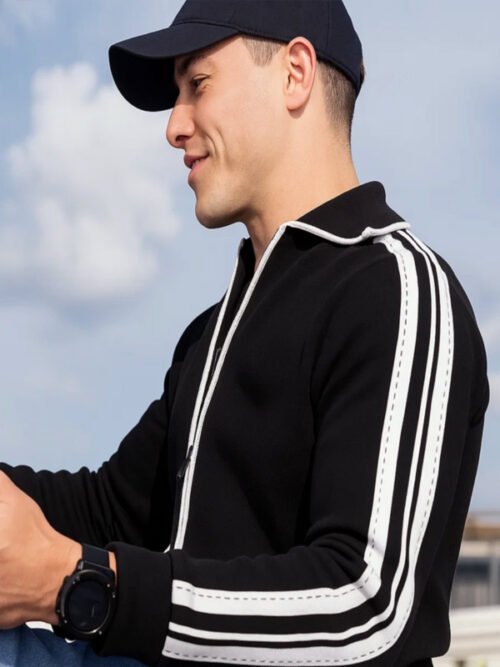 Shop Taz Skylar One Piece Tv Series Sanji Black and White Track Jacket