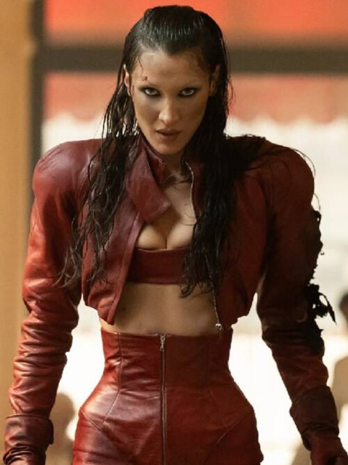 Shop The Beauty Bella Hadid Red Cropped Jacket