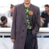 Shop Josh O’Connor Movie The Mastermind 2025 Event Purple Coat