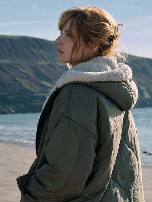 Buy Kelly Reilly Under Salt Marsh Jackie Ellis Shearling Quilted Green Jacket