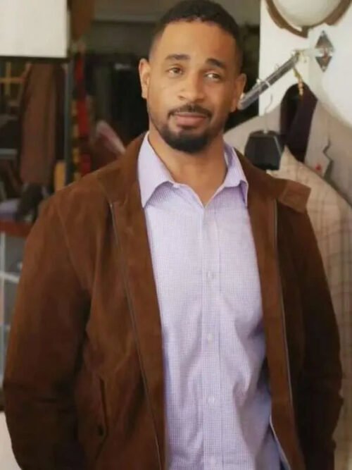 Shop Damon Wayans Jr. Shrinking S03 Brown Leather Jacket