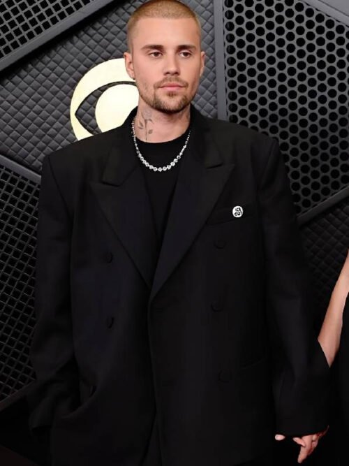 Buy Justin Bieber 68th GRAMMY Awards Oversized Black Blazer