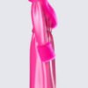 Shop Vanderpump Rules Venus Binkley Pink Fur Trim Leather Trench Coat
