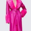 Shop Vanderpump Rules S12 Venus Binkley Pink Leather Coat